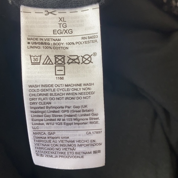 GAP BLACK SEQUIN PENCIL PULL ON SKIRT DARK NIGHT ELASTIC WAISTBAND XL NEW - Picture 9 of 10